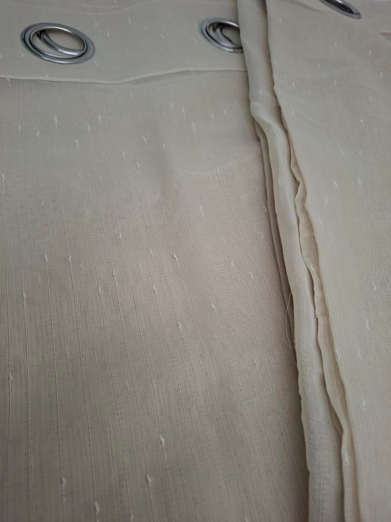 2 Vitrage Gordijnen met Ringen - 140x260 cm, 100 tot 150 cm, 200 cm of meer, Ophalen of Verzenden, Zo goed als nieuw