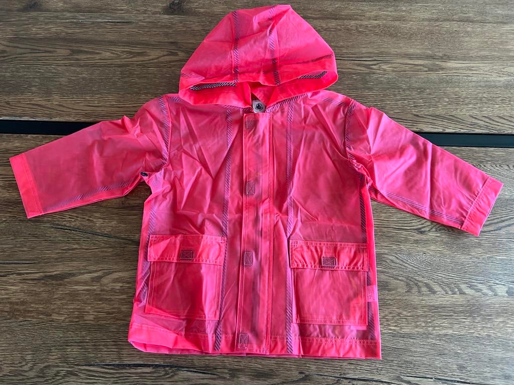 Petit Bateau regenjas maat 95 (rood), Kinderen en Baby's, Ophalen of Verzenden, Gebruikt, Jongen of Meisje