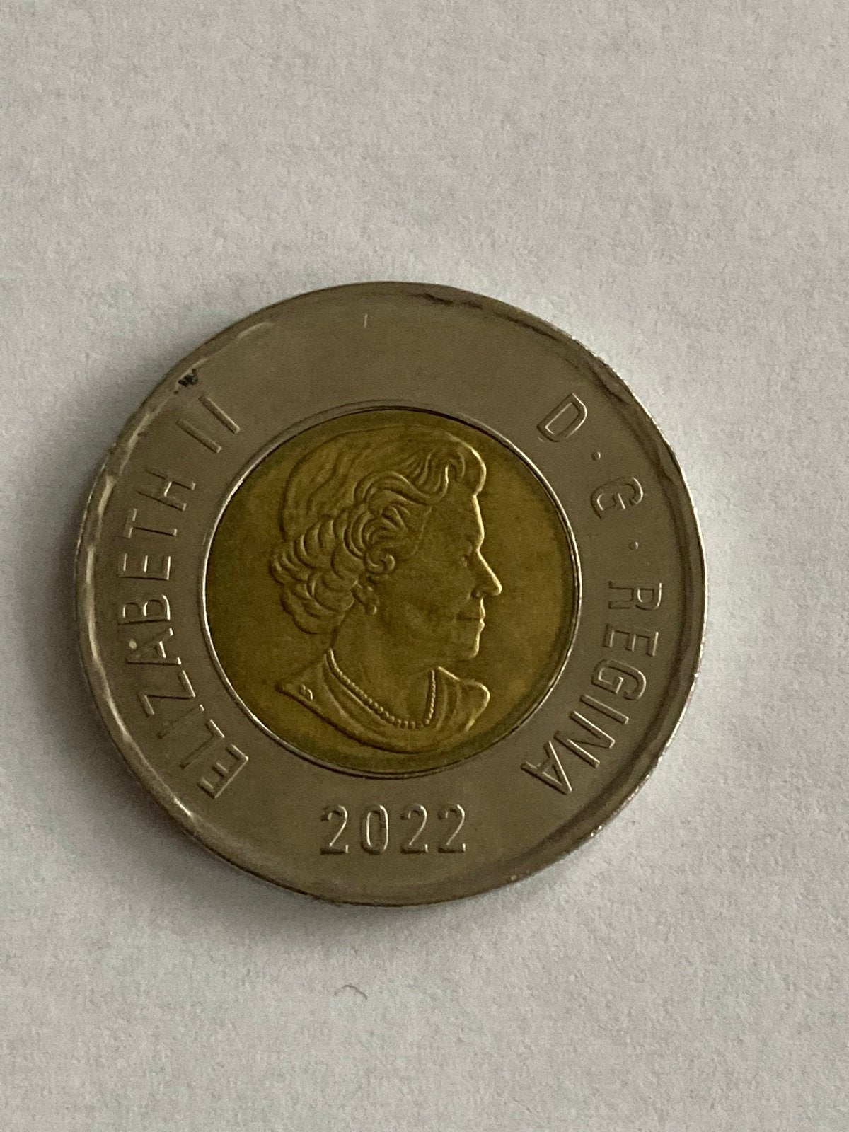 Canadese 2 dollar munt 2022 - Koningin Elizabeth II, Ophalen of Verzenden, Noord-Amerika, Losse munt