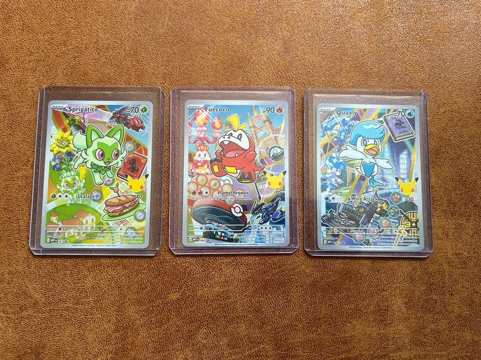 Pokémon First Partner Pack 3 - Gen 3 (Sprigatito, Fuecoco, Q, Ophalen of Verzenden, Nieuw, Meerdere kaarten, Foil