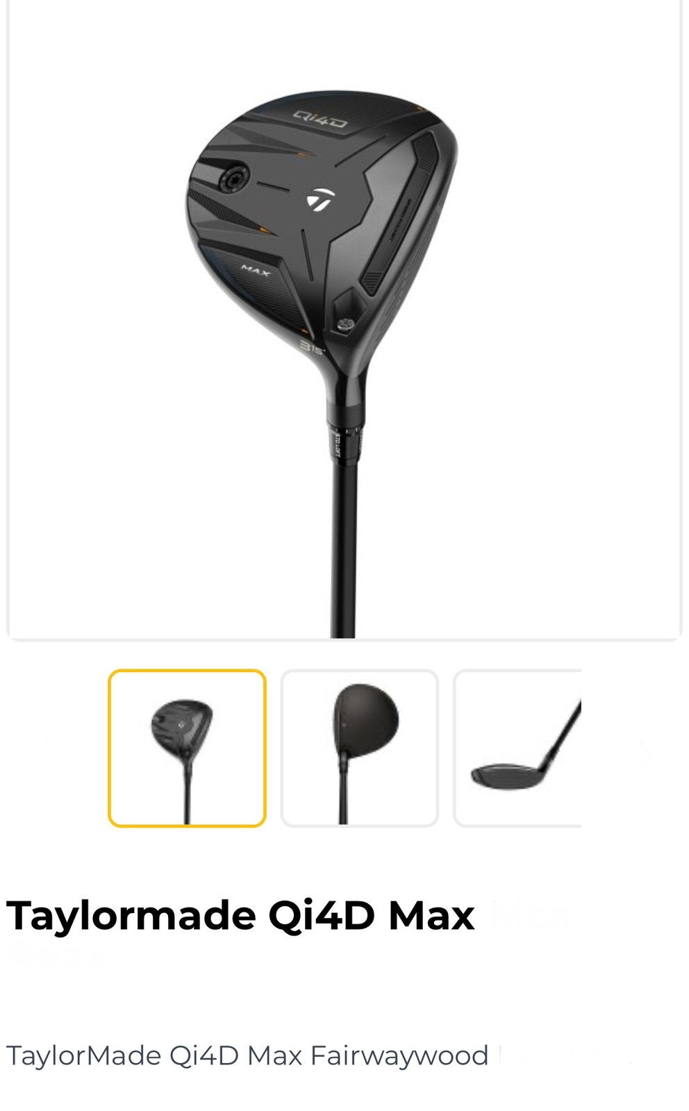 NIEUWE TAYLORMADE QI4D MAX FAIRWAY WOOD - 5W / 18 GRADEN, Ophalen, Nieuw, Club