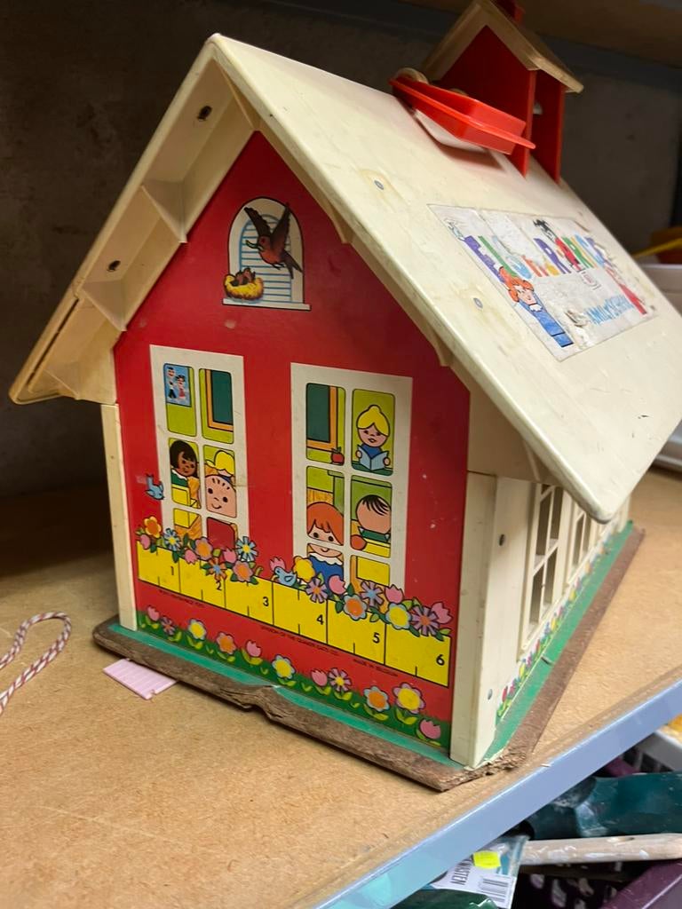 Fisher price schooltje, Kinderen en Baby's, Speelgoed | Poppenhuizen, Ophalen, Gebruikt, Poppenhuis