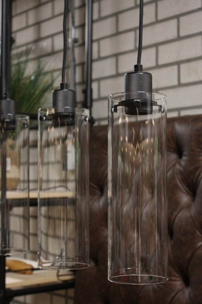 Hanglamp Vancouver Light & Living 5 lichts glas modern SALE!, Huis en Inrichting, Ophalen, Zo goed als nieuw, Glas, E27 (groot)