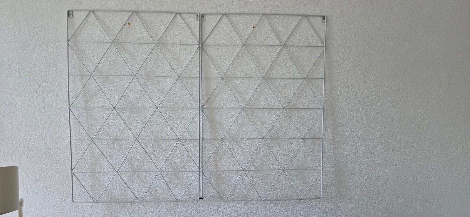 2x Wit metalen wandrek 75x50 cm - Modern design, Ophalen, Metaal, Decoratieobject, Zo goed als nieuw