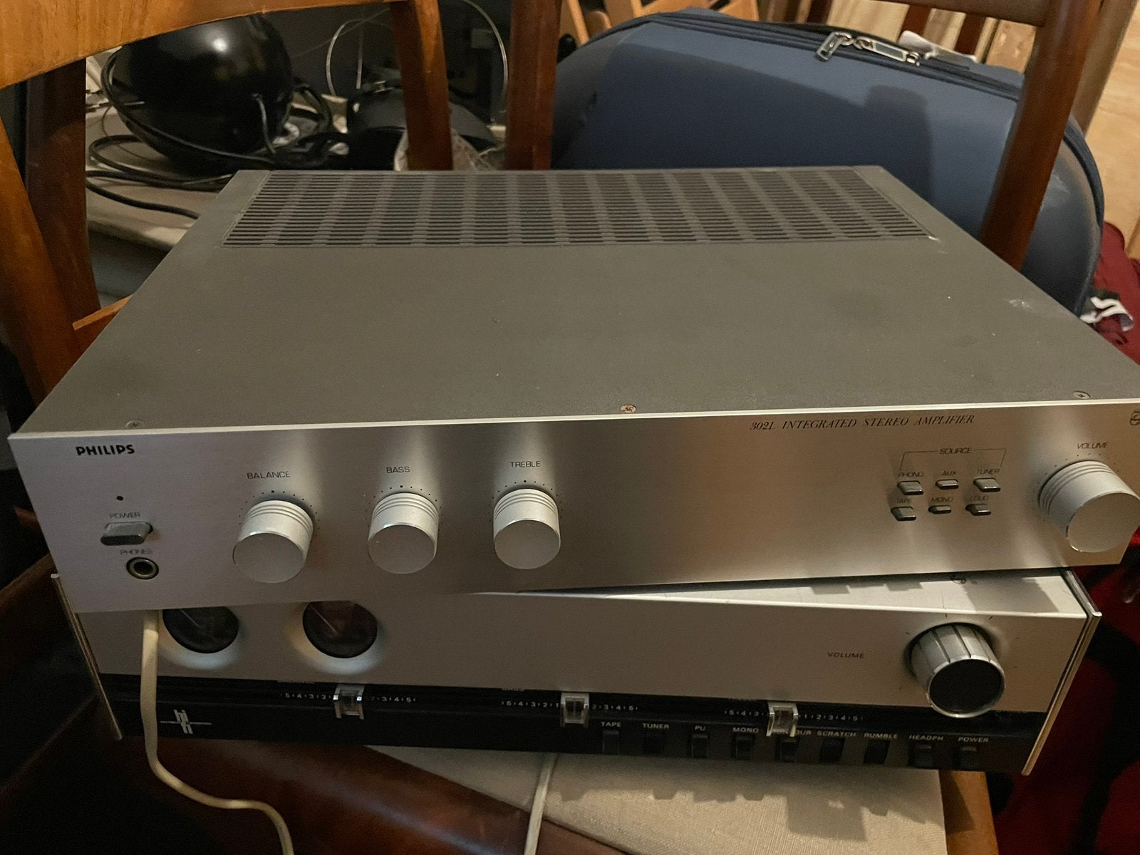 Philips 302L Integrated Stereo Amplifier Vintage versterker, Ophalen, Gebruikt, Minder dan 60 watt, Overige merken