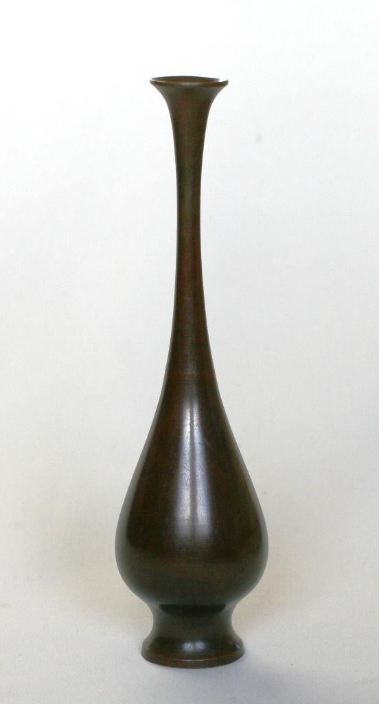 Bronzen Japanse Ikabana vaas ( attr ) Nakajima Yasumi, Ophalen of Verzenden