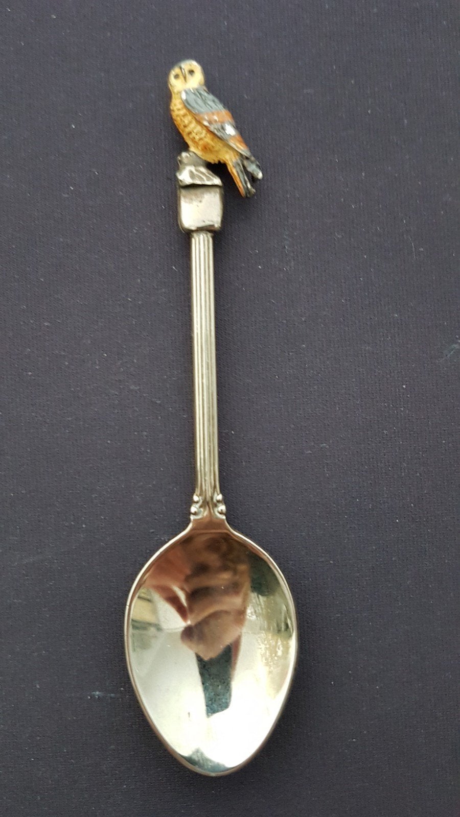 3d zilver plated theelepeltje, vogelserie W.A.P.W. Gr. Brit, Overige materialen, Gebruikt, Verzilverd, Ophalen of Verzenden