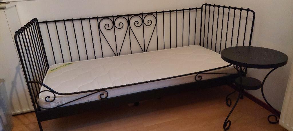Bedden, Ophalen, 90 cm, Eenpersoons, Zwart