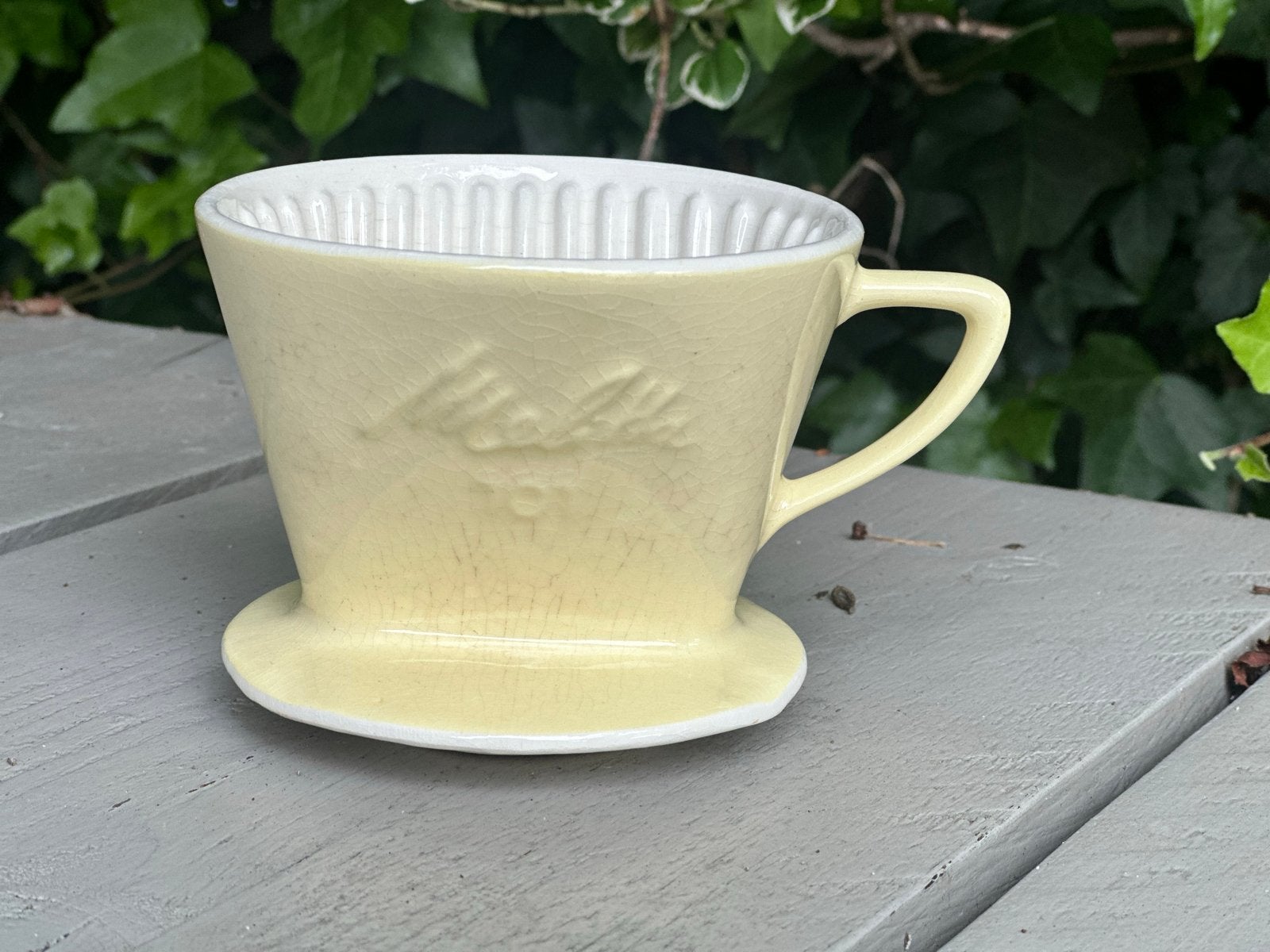 Melitta 101  Koffiefilterhouder - Geel filter, Antiek en Kunst, Ophalen of Verzenden