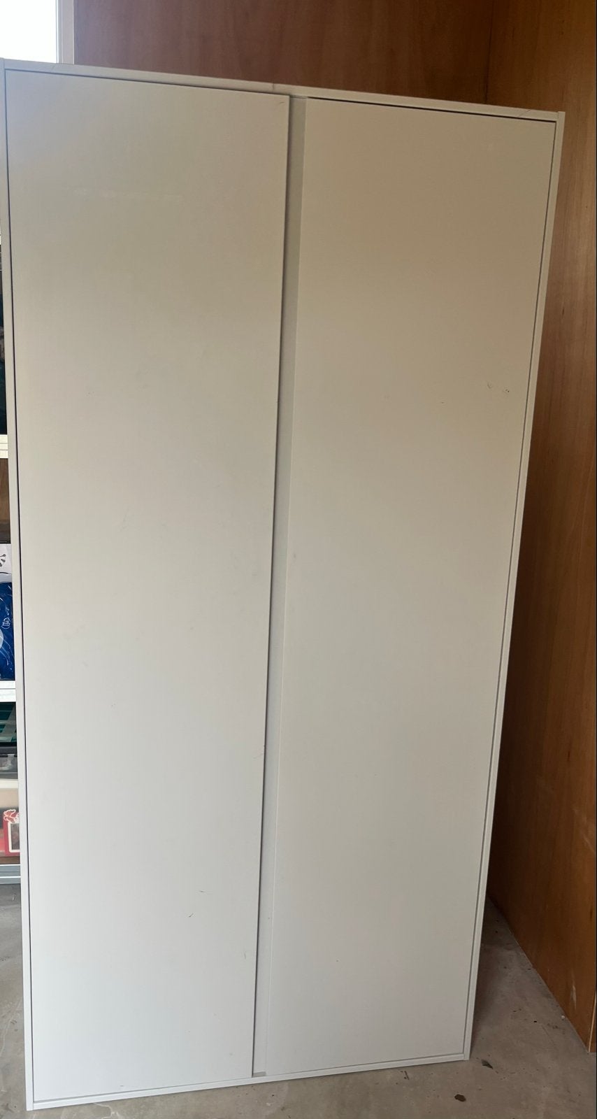 Lichtgrijze Hangkast met Plank van Karwei (100x200x53cm), Huis en Inrichting, Kasten | Kledingkasten, Ophalen, Met plank(en), Gebruikt