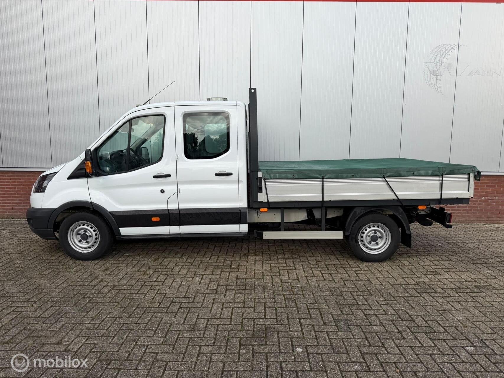 Ford Transit 350 2.0 TDCI L3H1 DC|60.849KM|Trekhaak|Airco, Achterwielaandrijving, 4 cilinders, Met garantie (alle), Wit