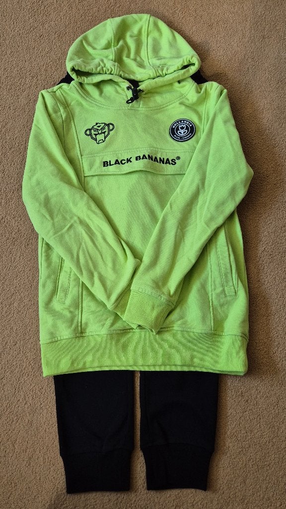 Joggingpak Black Bananas zwart/groen XS, Overige typen, Ophalen of Verzenden, Zo goed als nieuw, Black Bananas