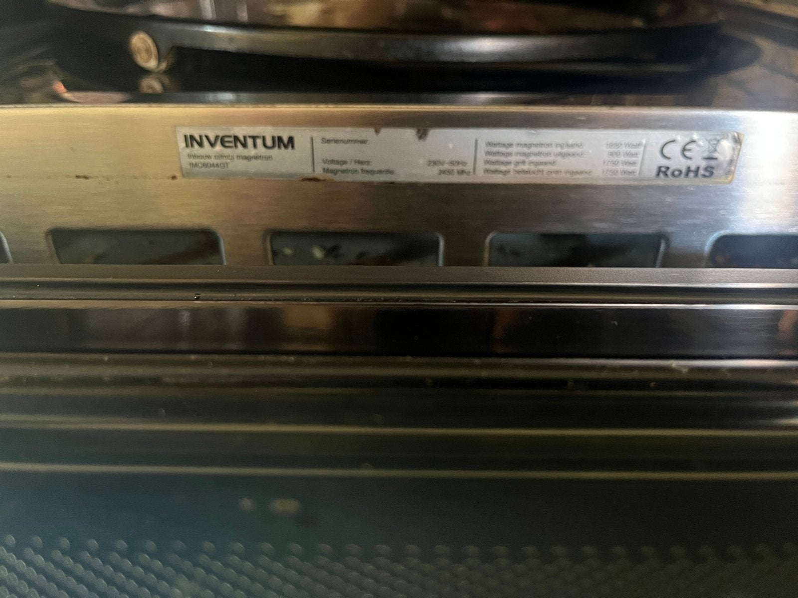 Inventum Inbouw Combimagnetron - Zwart, Ophalen, Combimagnetron, Gebruikt, Grill