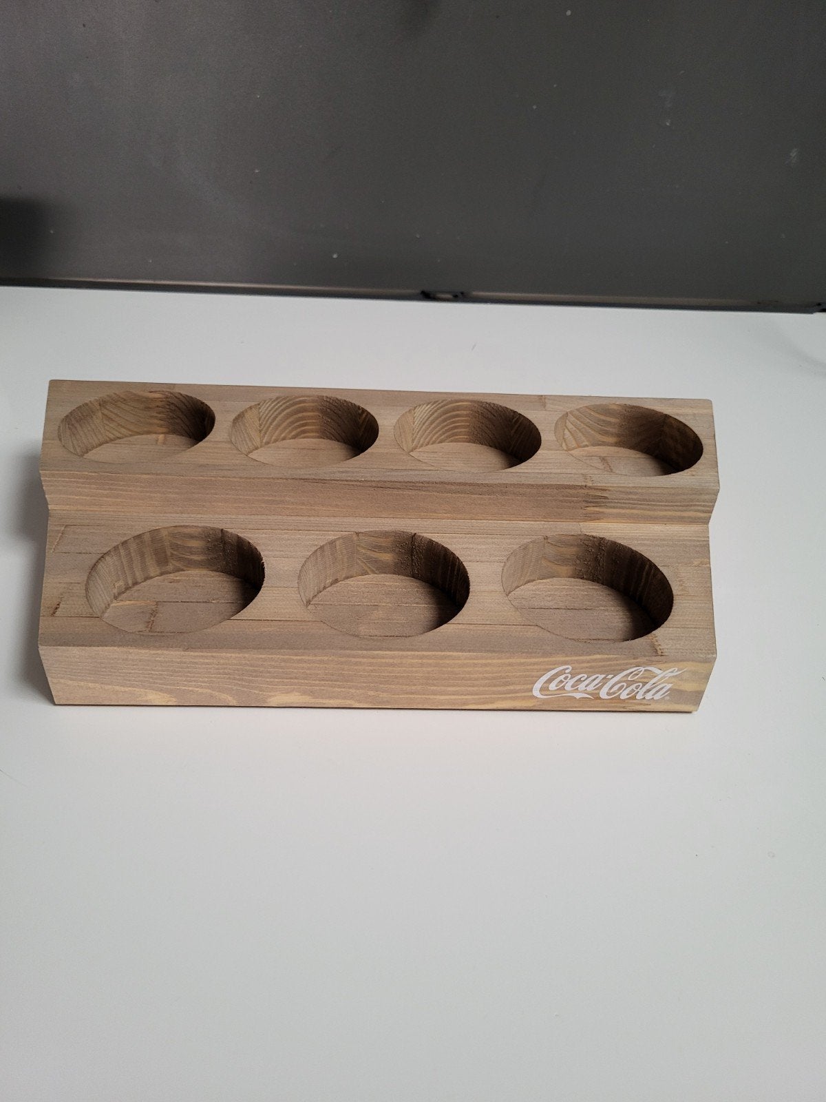 Houten Coca-Cola dienblad/houder voor 8 glazen, Nieuw, Ophalen of Verzenden, Bruin, Vintage