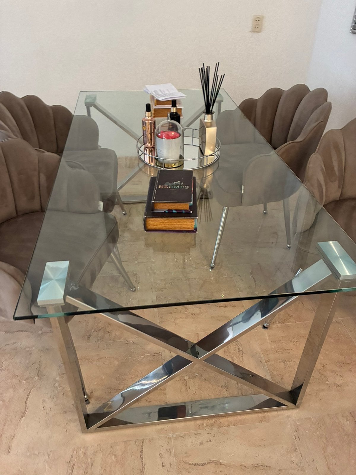 Glazen eetafel, Minder dan 60 cm, Kooi, Minder dan 75 cm, Ophalen of Verzenden
