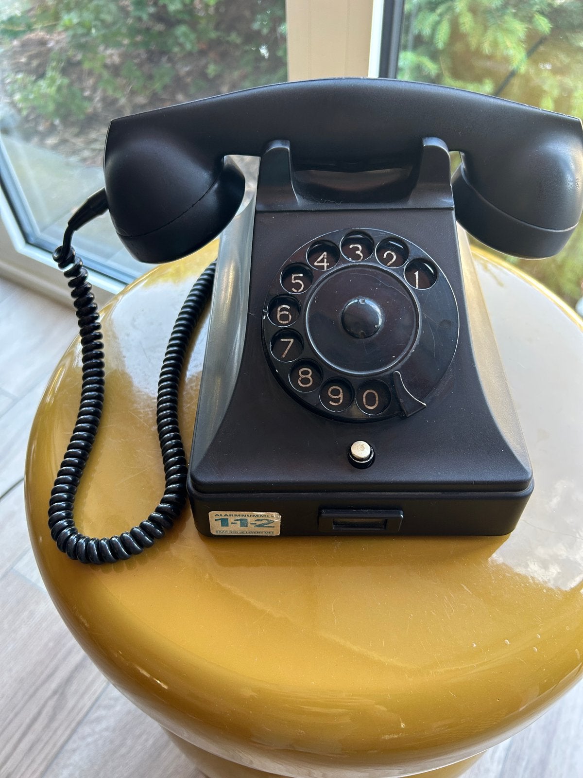 Vintage PTT Telefoon met Draaischijf - Zwart Bakeliet, Telecommunicatie, Vaste telefoons | Niet Draadloos, Ophalen of Verzenden
