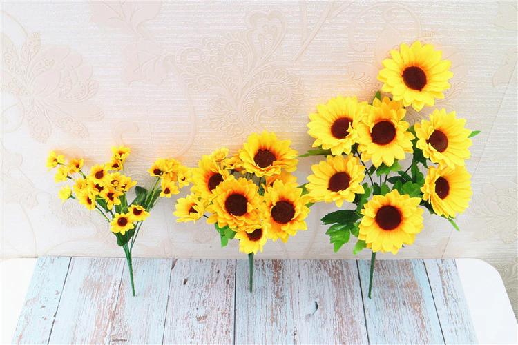 Kunst Zonnebloem Tak / Nep Sier Namaak Bloem Zonnebloemen, Huis en Inrichting, Verzenden, Nieuw