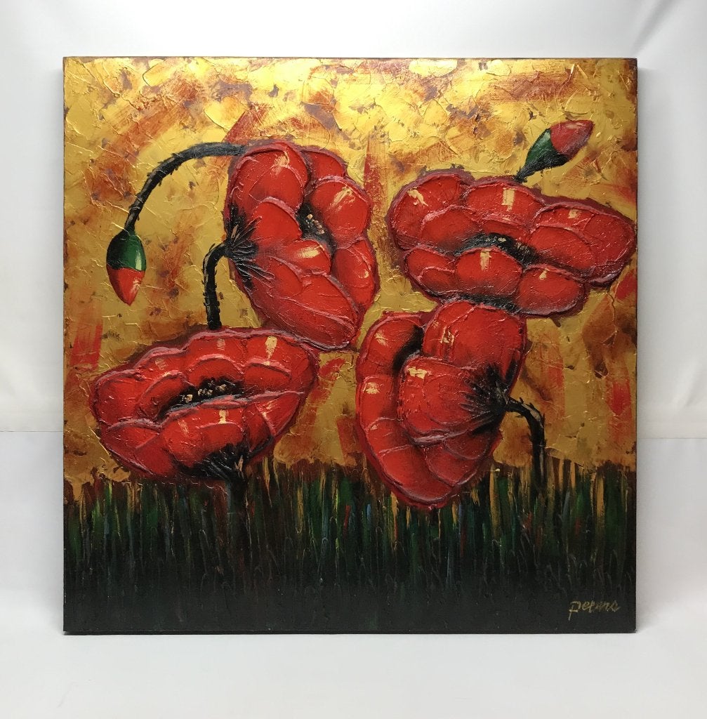 Schilderij, 100 x 100 cm, schilder G. Peters, certificaat, Ophalen, Gebruikt, 100 tot 125 cm, Schilderij