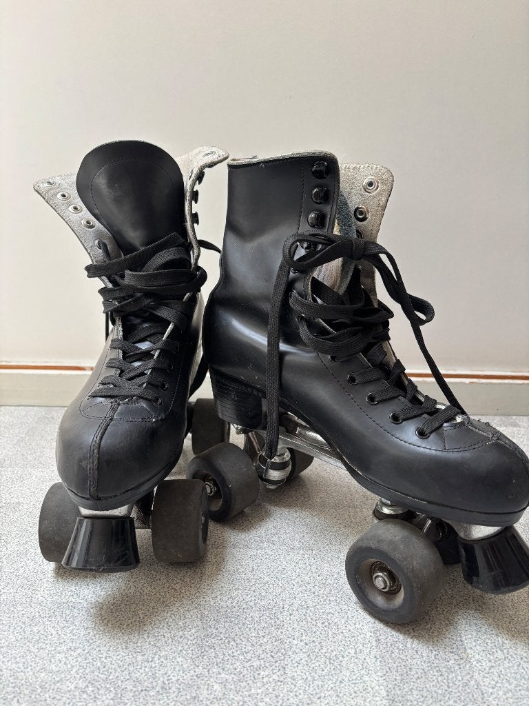 Zwarte leren Skates, Gebruikt, Overige typen, Dames, Ophalen