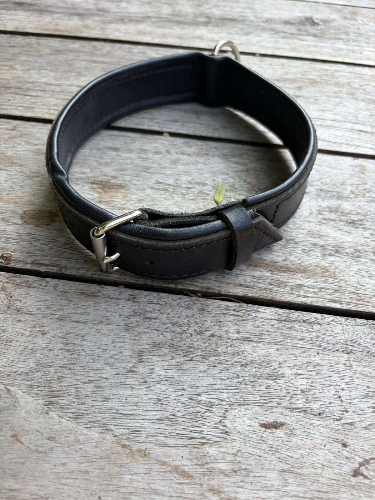 Hangemaakte leren hondenhalsband uit Italie NIEUW, Ophalen of Verzenden, Nieuw
