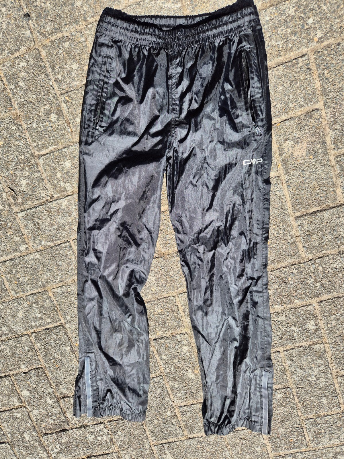 Regenbroek kind maat 152 zwart, Broek, Jongen of Meisje, Ophalen of Verzenden, Zo goed als nieuw