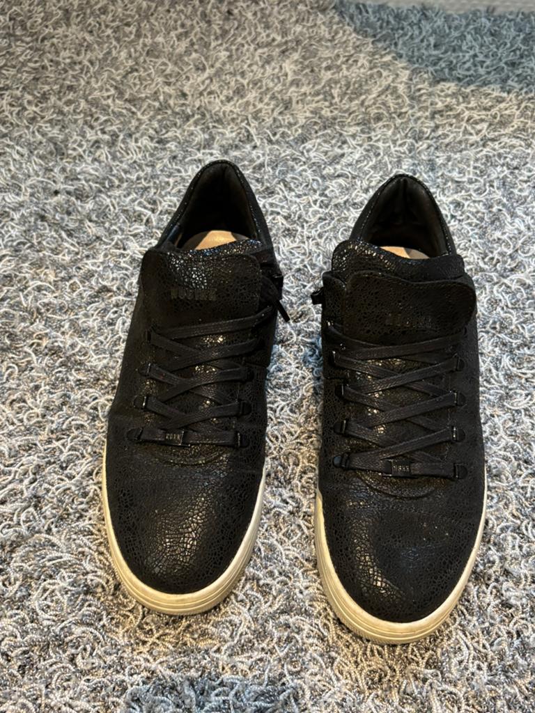 Nubikk zwart oets glimmende gympen maat 40, ., Zwart, Ophalen of Verzenden, .