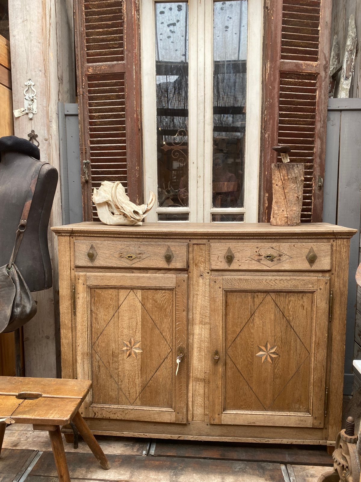 Landelijk Frans Ardens eiken kast dressoir, Ophalen