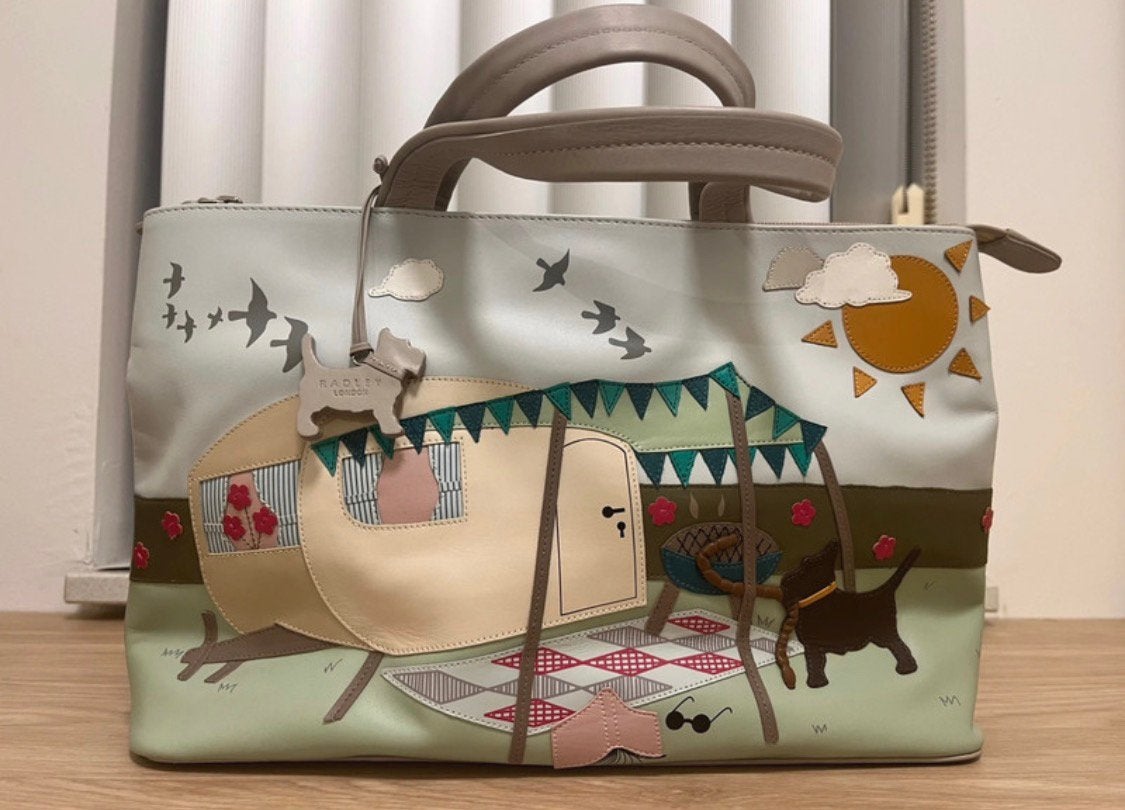 Radley London handtas Happy Camper, Ophalen of Verzenden, Zo goed als nieuw, 30 cm of meer, Minder dan 35 cm
