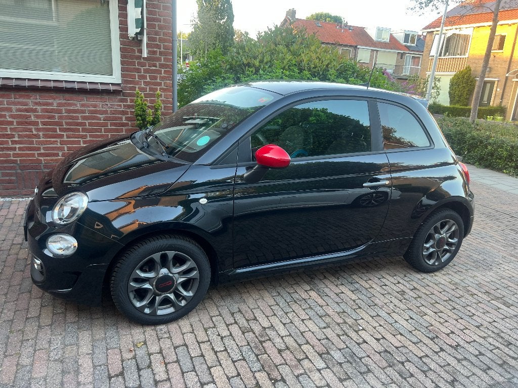 Fiat 500 1.2 Sport 2018 | CarPlay | Airco | Zeer compleet, Auto's, Fiat, Metallic lak, 4 cilinders, Zwart, Handgeschakeld