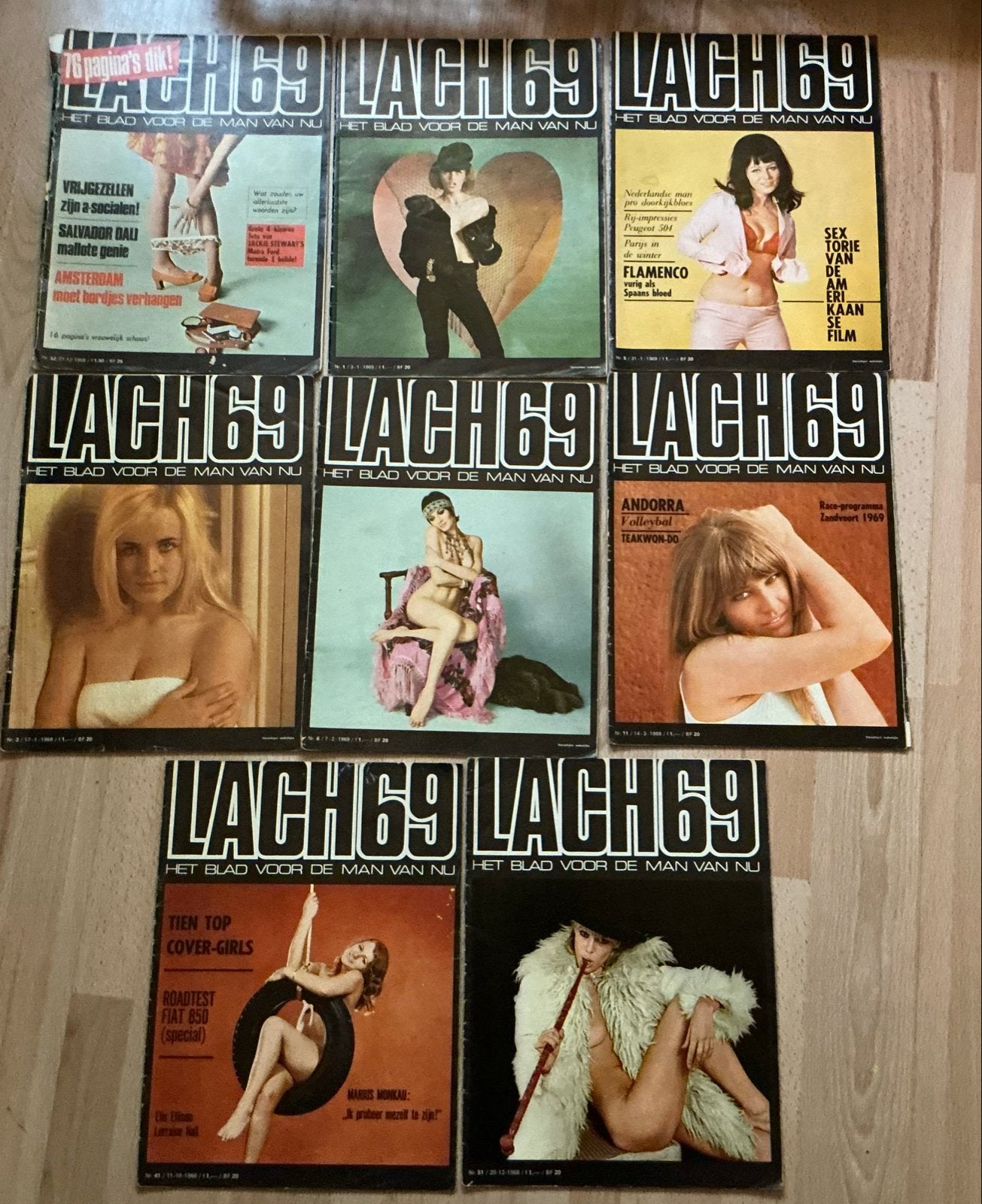 Erotische magazines uit de jaren 60/70 -Lach, Caper, Gandalf, Ophalen of Verzenden, 1960 tot 1980, Tijdschrift