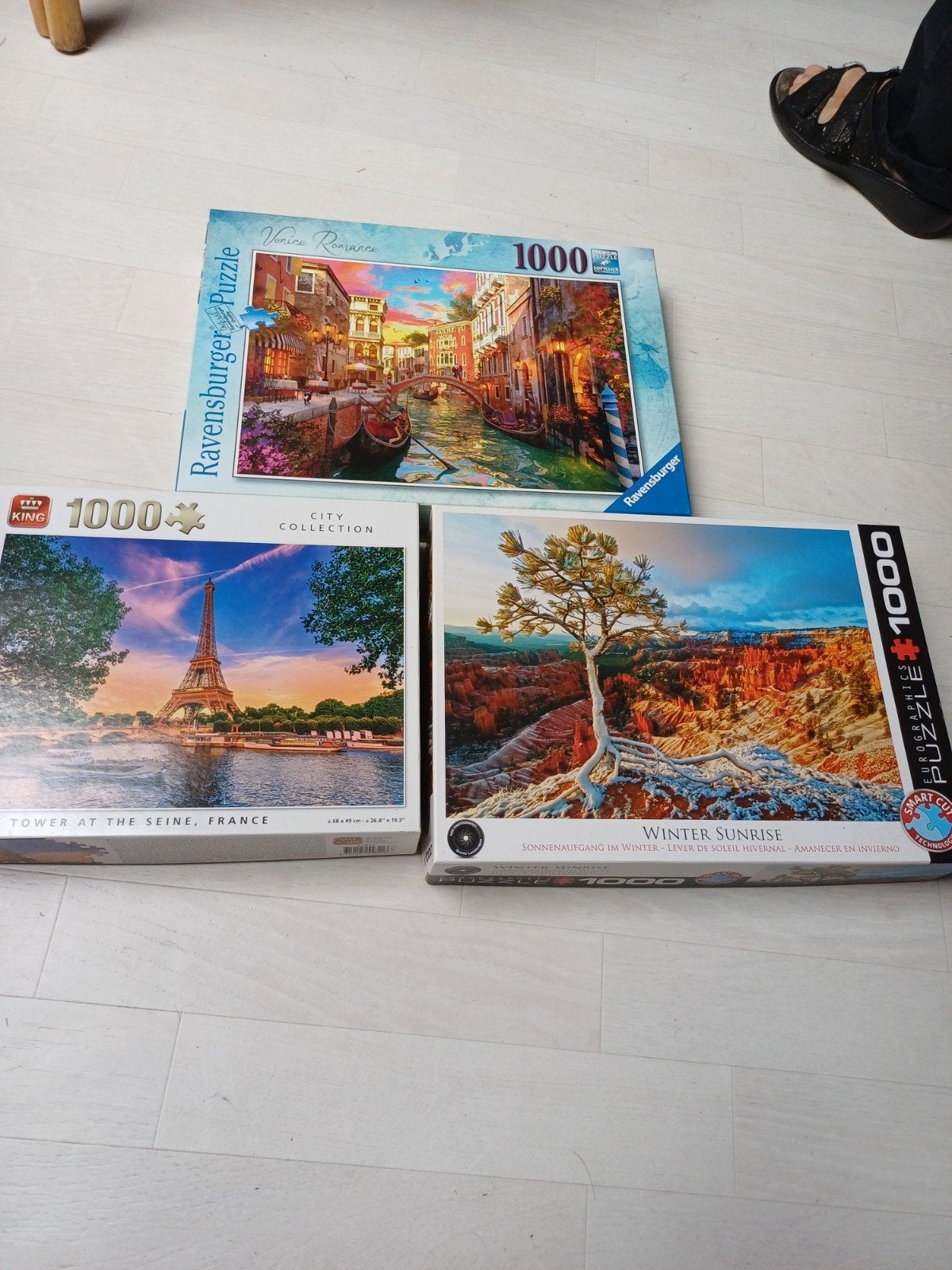 3x 1000 stukjes puzzels voor 5,00, Ophalen, 500 t/m 1500 stukjes, Zo goed als nieuw, Legpuzzel
