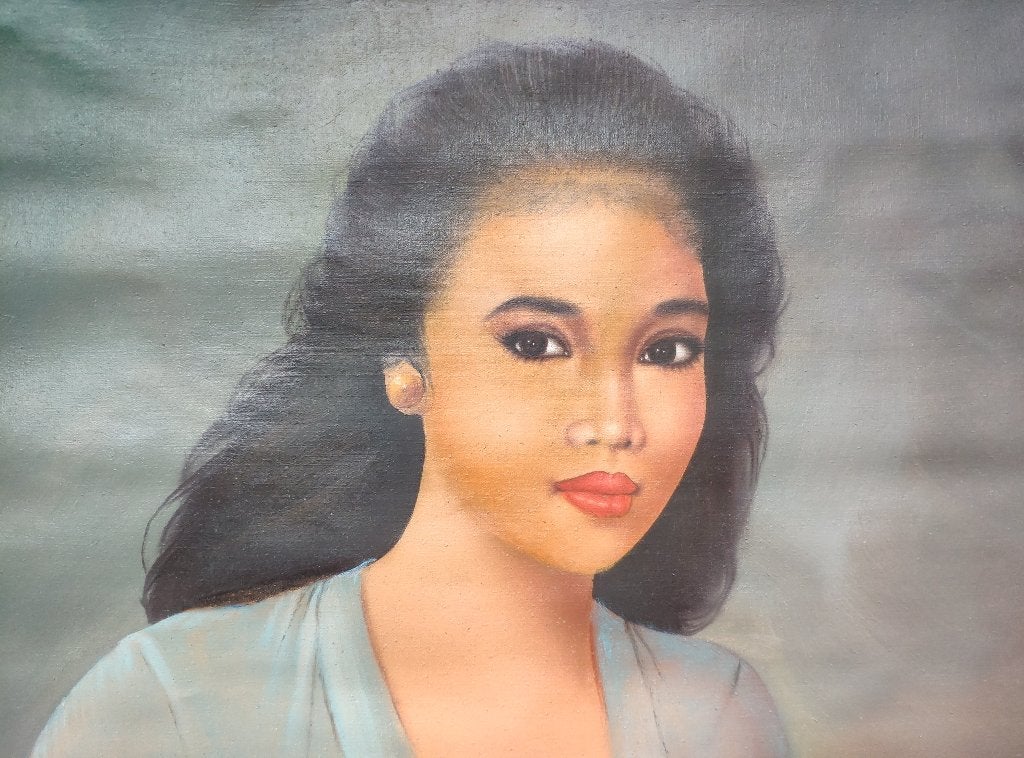 Schilderij van Indonesische schone Bali, Ophalen