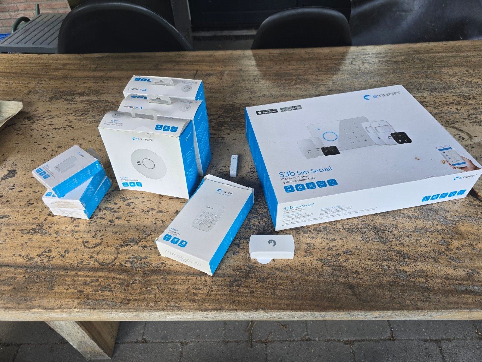 eTiger S3b Sim Secual GSM Alarmsysteem met extra's, Doe-het-zelf en Verbouw, Alarmsystemen, Beweging, Draadloos, Nieuw, Ophalen of Verzenden