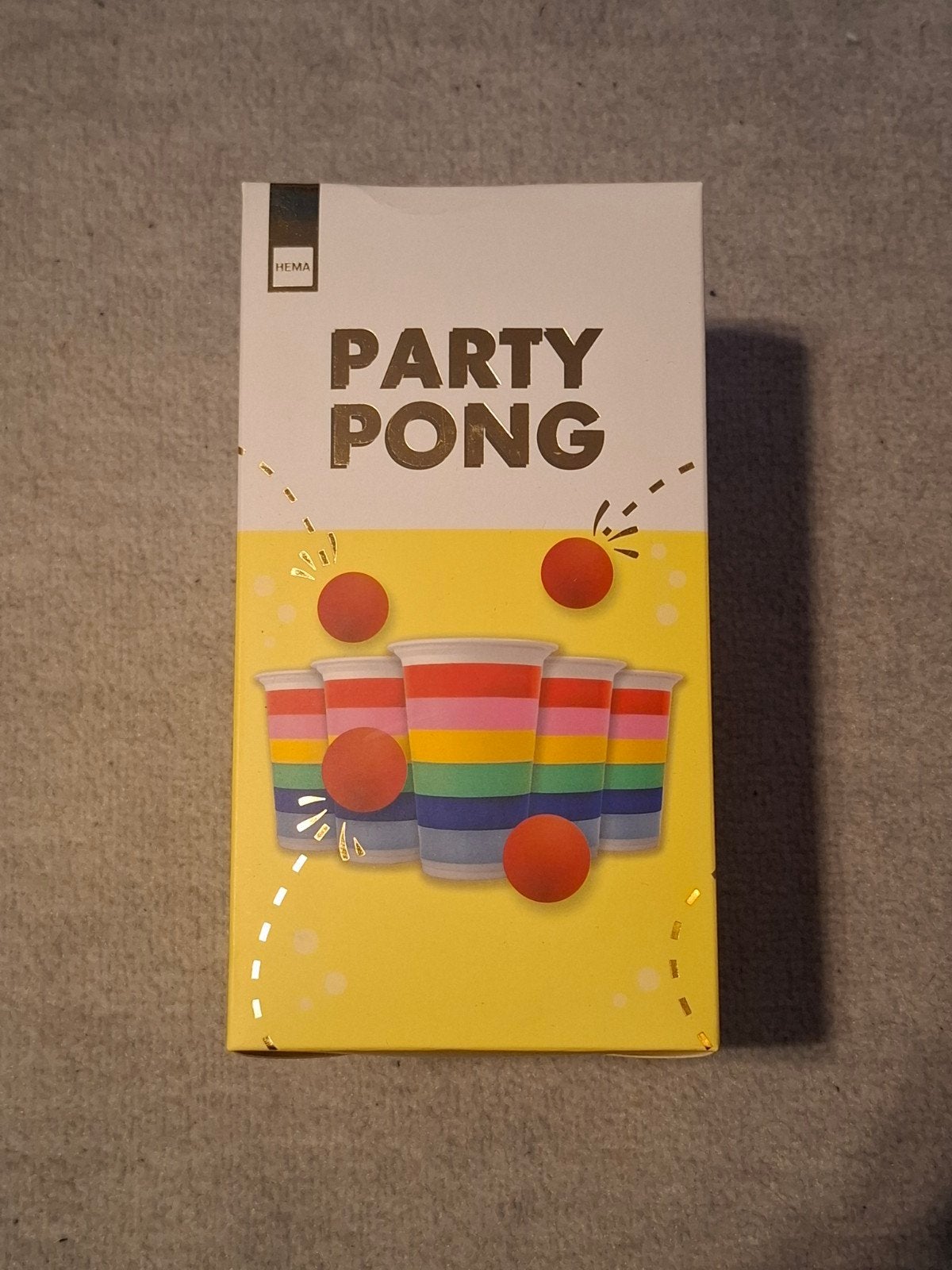 Ongebruikte HEMA regenboog beer pong set, Ophalen of Verzenden, Nieuw, Feestartikel, Overige