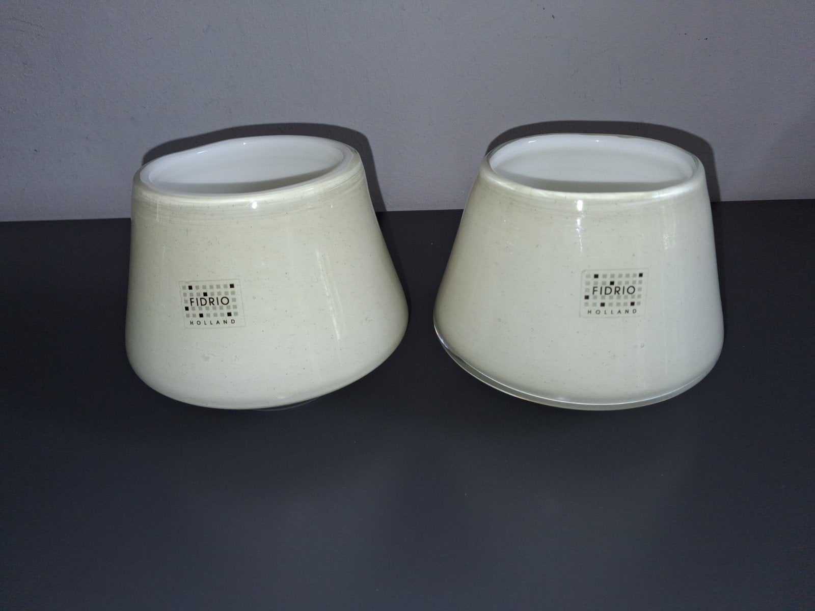 Set van 2 Fidrio Holland glazen vazen/windlichten, Ophalen of Verzenden