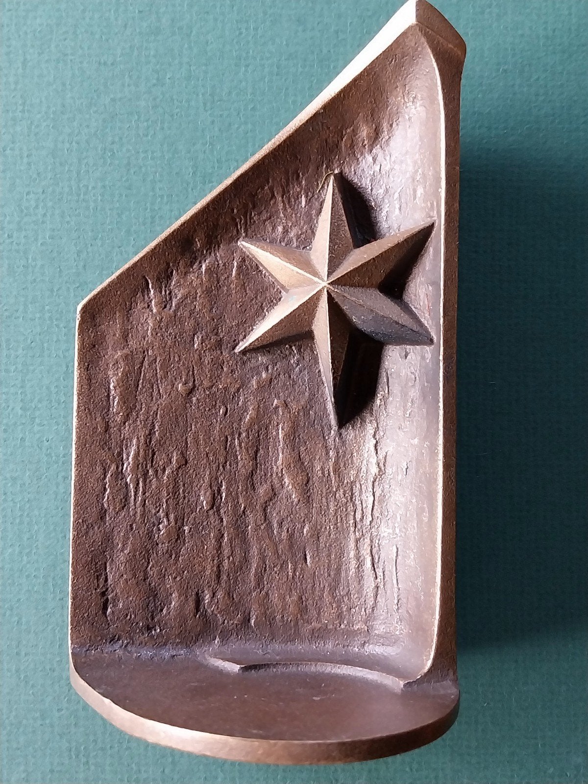 Bronzen Ster kaarslicht houder - Uniek Kunstwerk, Antiek en Kunst, Ophalen of Verzenden