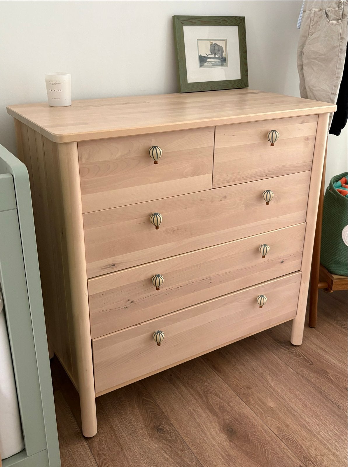 IKEA BJÖRKSNÄS Ladekast 5 laden, berken., Ophalen, 5 laden of meer, 50 tot 100 cm, Zo goed als nieuw