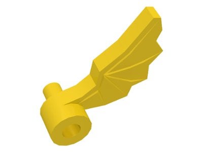 Lego Yellow Minifigure, Plume Dragon Wing Left, Gebruikt, Lego, Accessoire, Ophalen of Verzenden