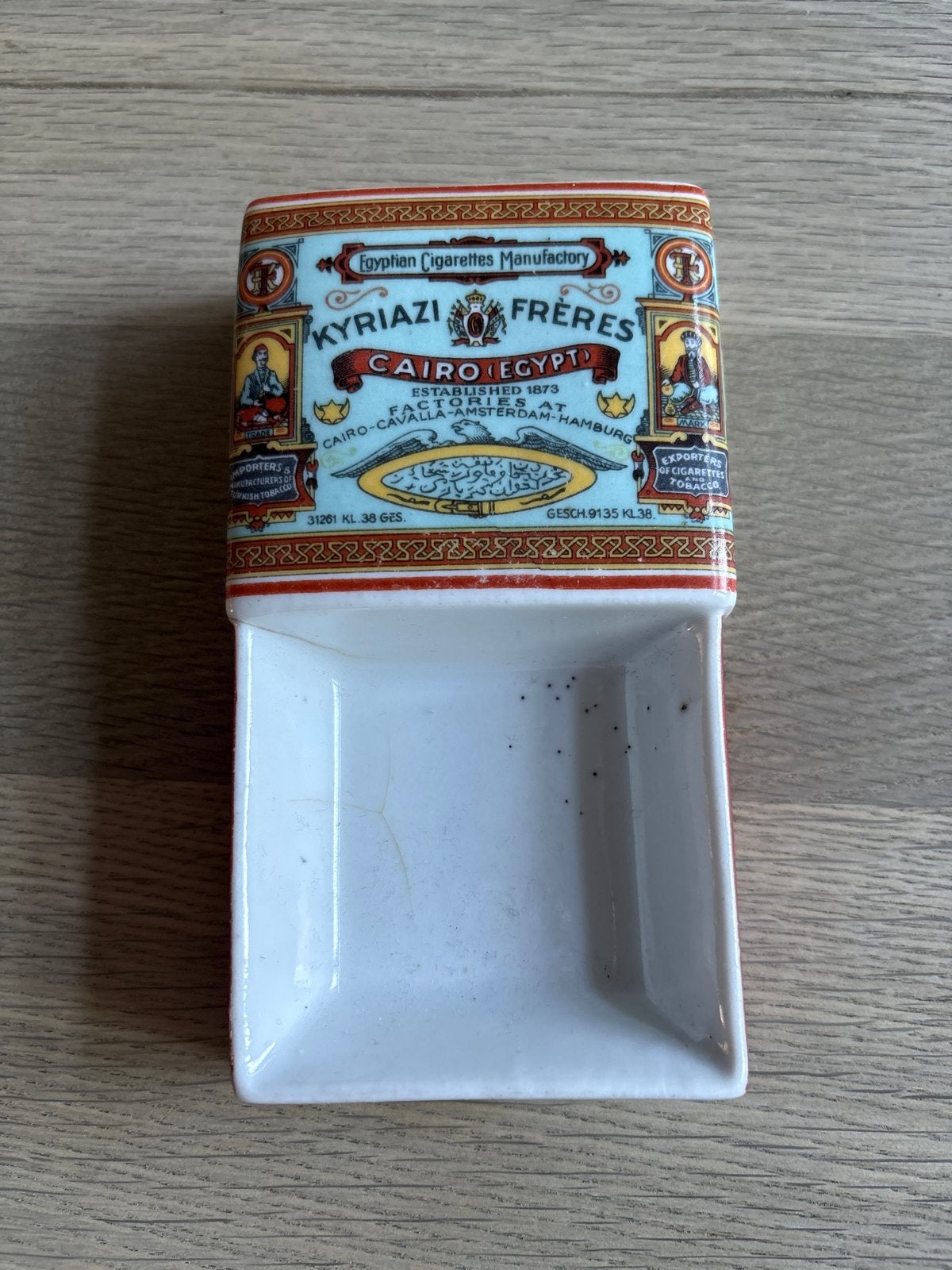 Antieke Kyriazi Frères Sigarettenhouder/Asbak, Antiek en Kunst, Antiek | Porselein, Ophalen of Verzenden