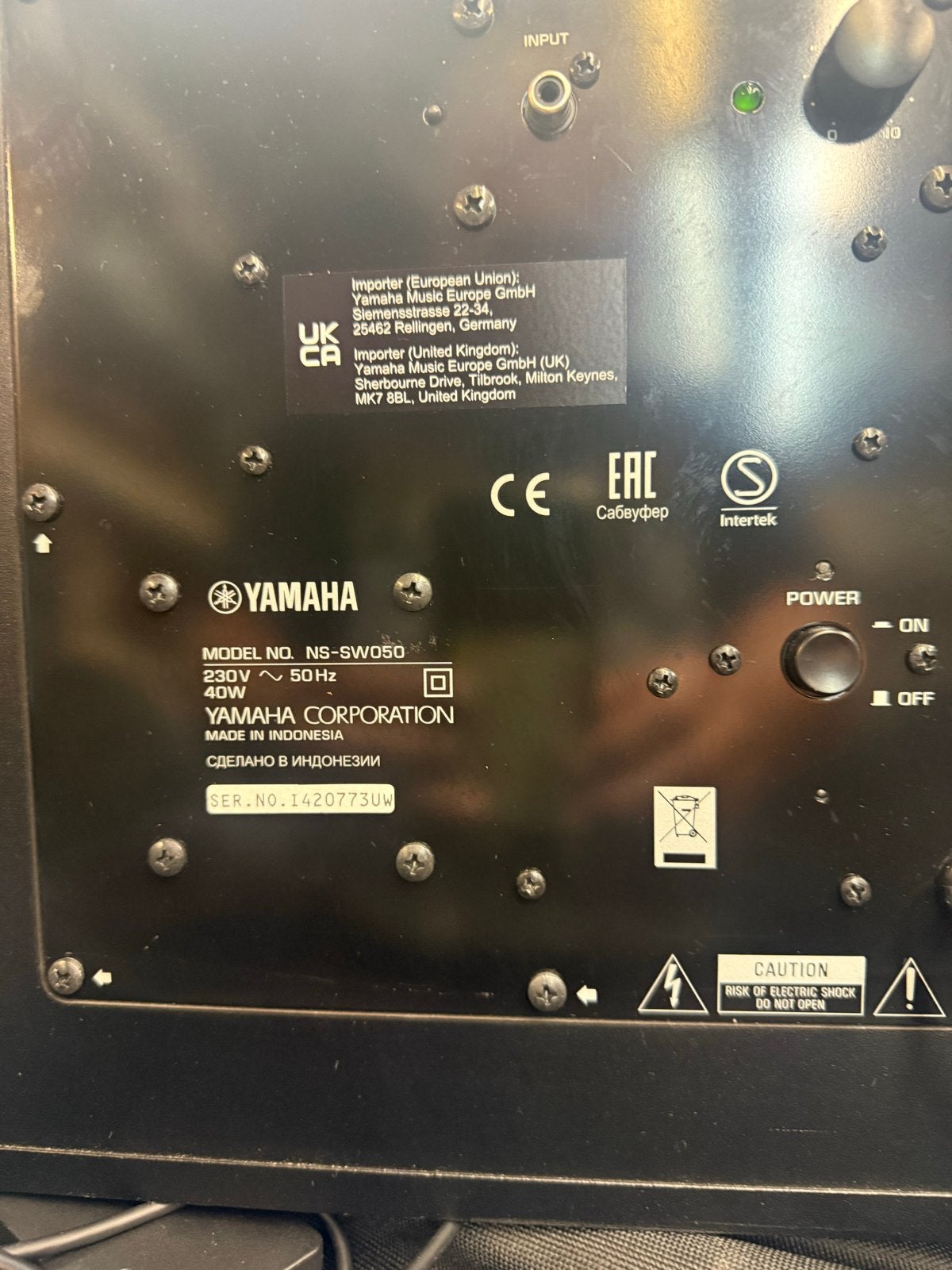 Yamaha NS-SW050 Subwoofer - Krachtige Bas voor Thuis, Subwoofer, Yamaha, Ophalen of Verzenden, Zo goed als nieuw