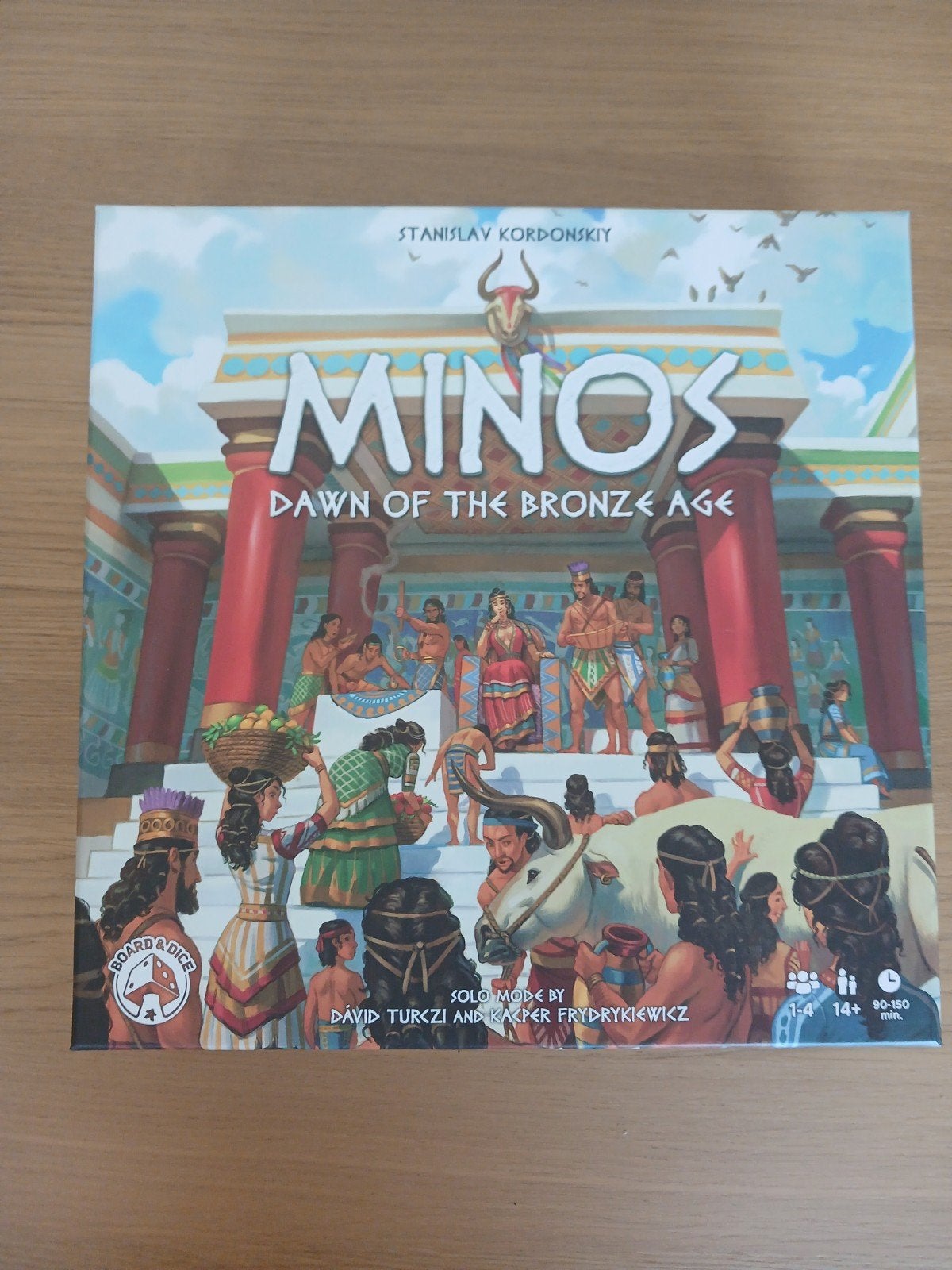 Minos - Dawn of the Bronze Age + promo, Hobby en Vrije tijd, Gezelschapsspellen | Bordspellen, Een of twee spelers, Ophalen of Verzenden