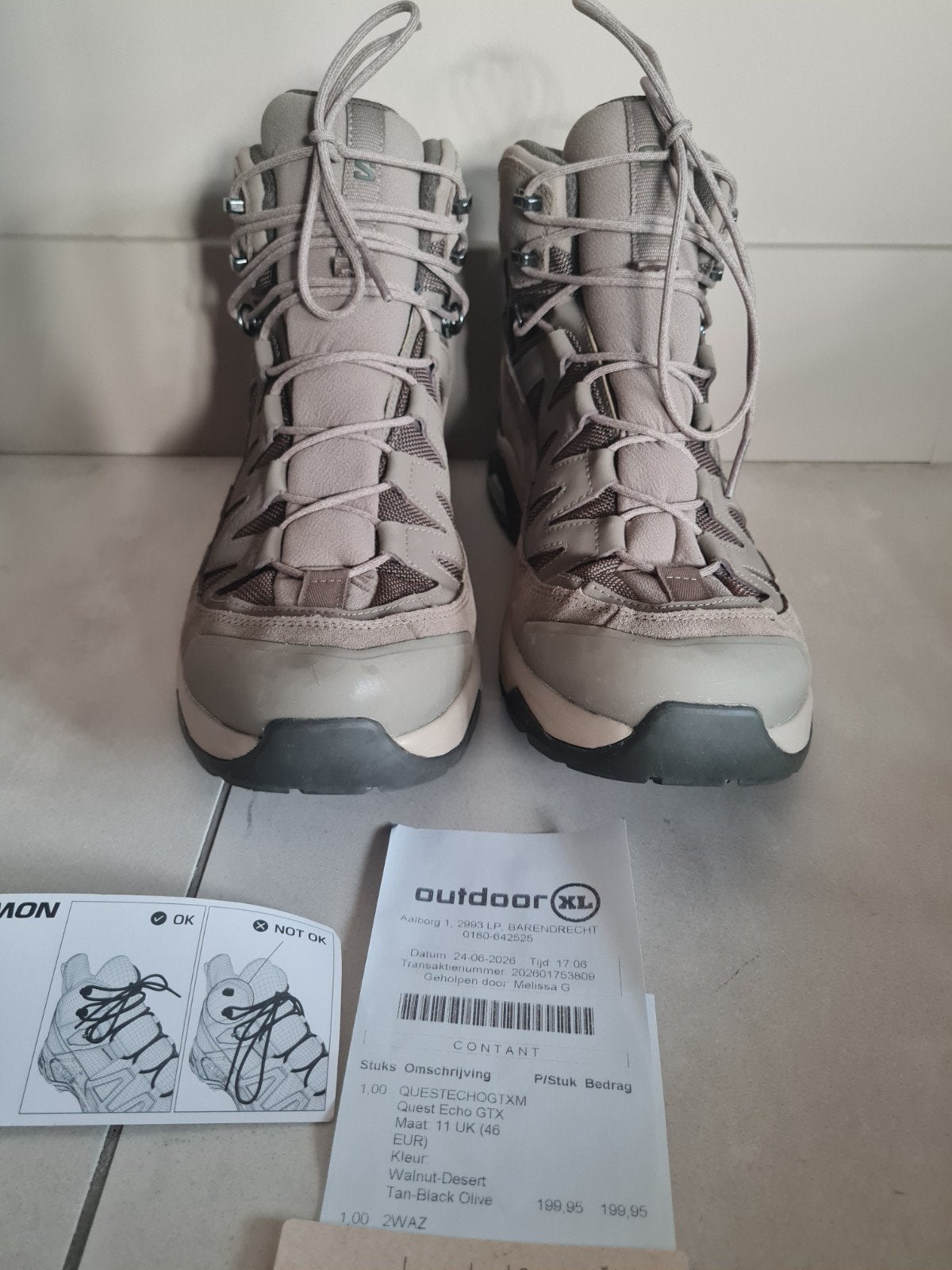Salomon Questecho GTX wandelschoenen - Maat 46, Ophalen of Verzenden, Zo goed als nieuw, Schoenen