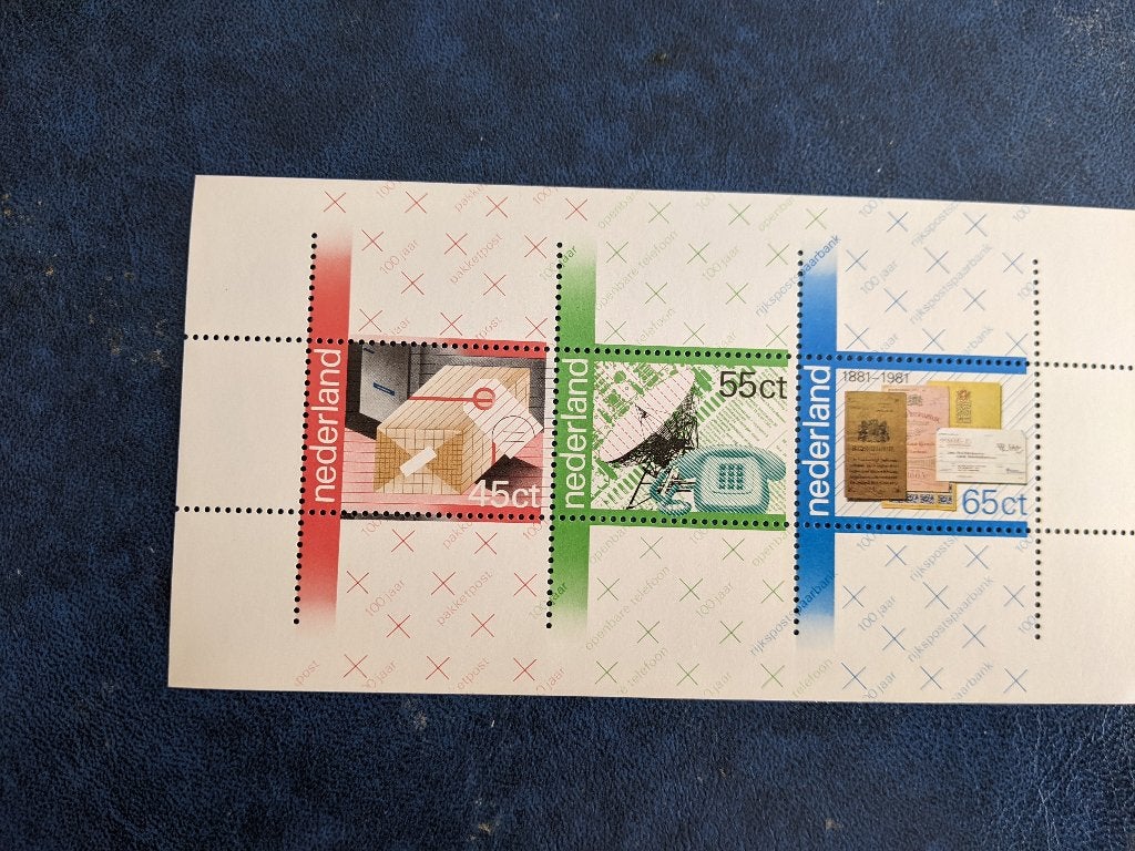 NL 1981 BLOK  100 JAAR PTT-DIENSTEN, Verzenden, Na 1940, Postfris