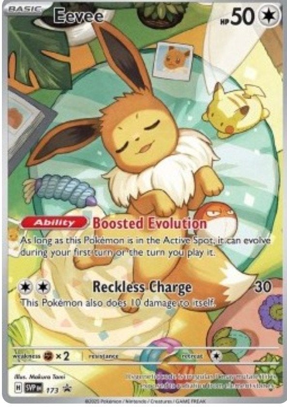 SVP 173 Eevee promo, Ophalen of Verzenden, Zo goed als nieuw, Losse kaart, Foil