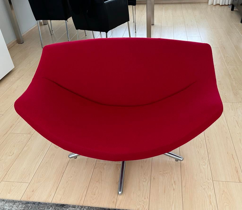 Design Draaifauteuil Gigi van Label, Ophalen, Zo goed als nieuw, Rood, Eén