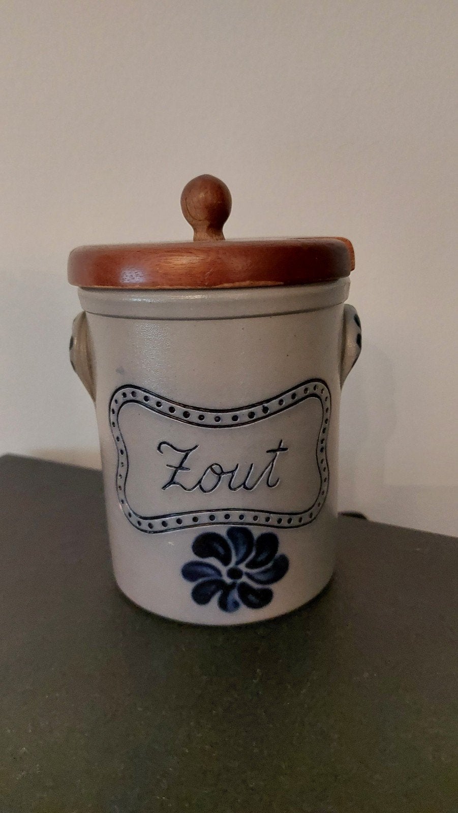 Vintage Keulse zoutpot met deksel - Top staat!, Ophalen of Verzenden