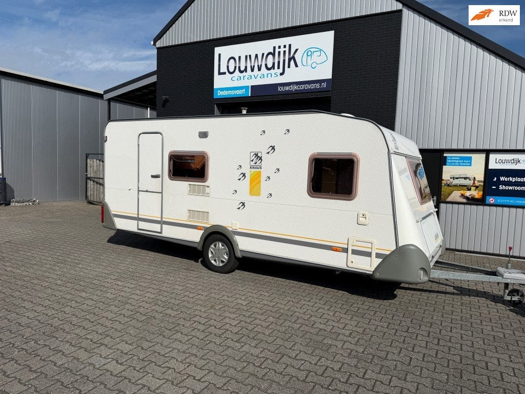 KNAUS Sudwind 500 TKM ’03 (6 pers. Fransbed), Caravans en Kamperen, 7 tot 8 meter, Bedrijf, Treinzit, Lengtebed