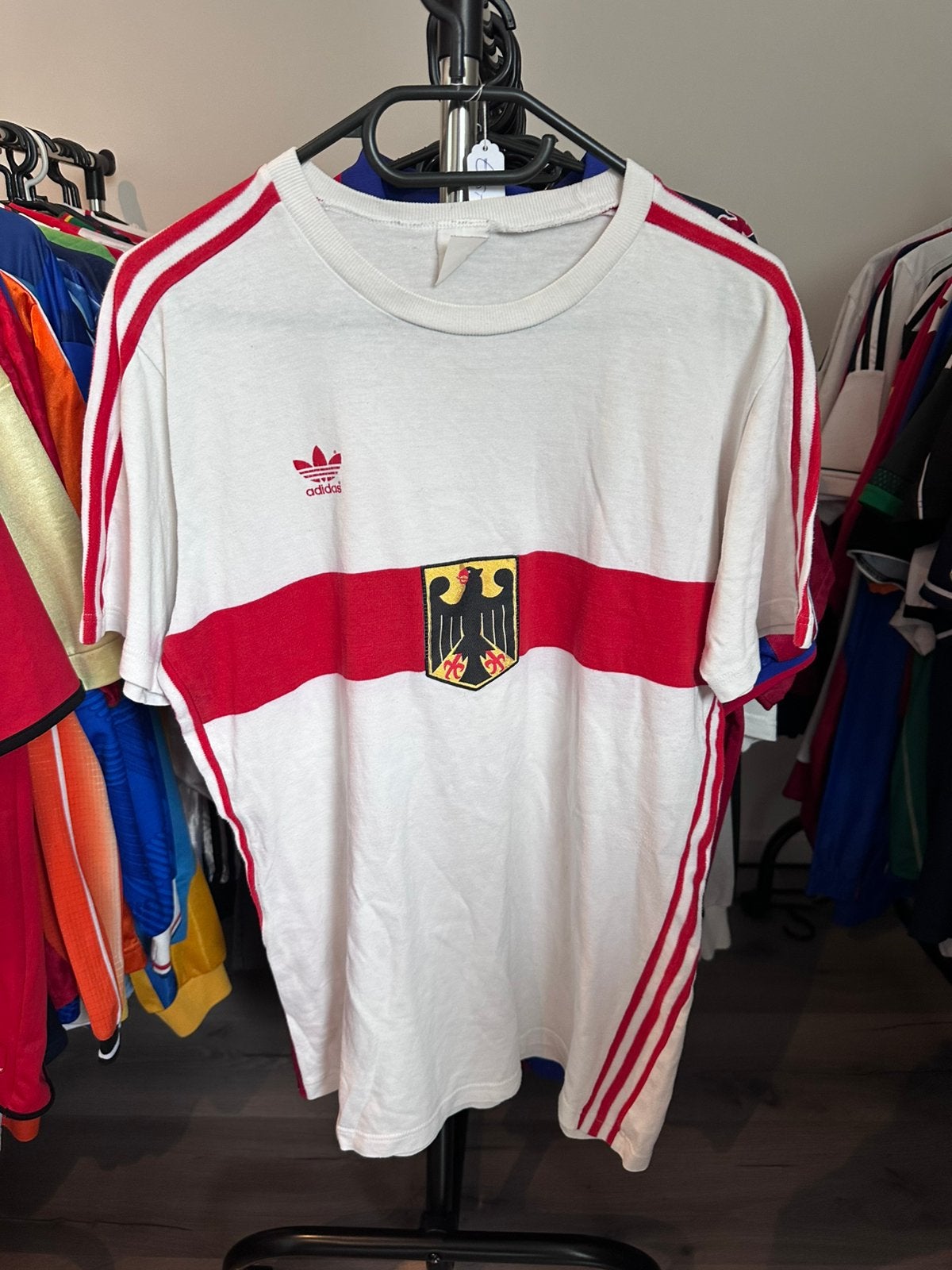 Oud Duitsland Olympisch voetbal shirt uit de jaren 80, Maat M, Verzenden, Zo goed als nieuw, Shirt
