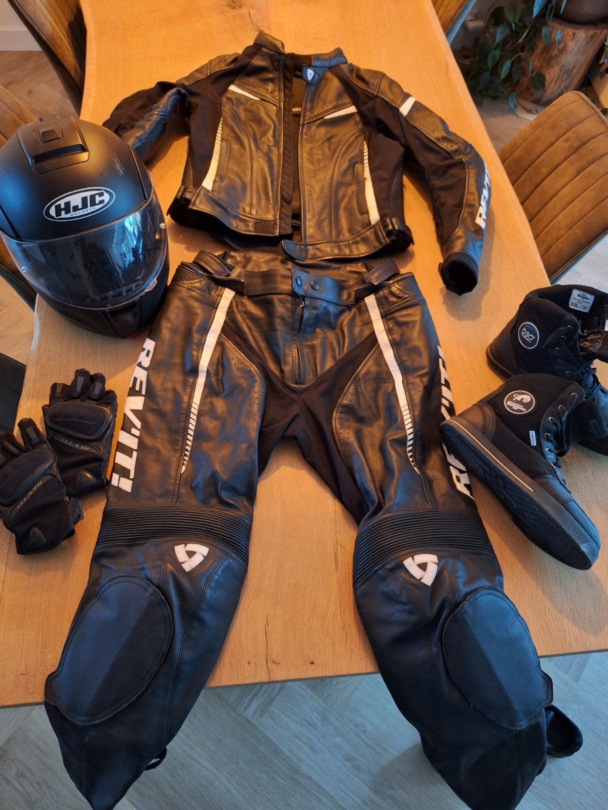 Complete REV'IT motorset, Revit, HJC, Jas | leer, Ophalen of Verzenden, Dames