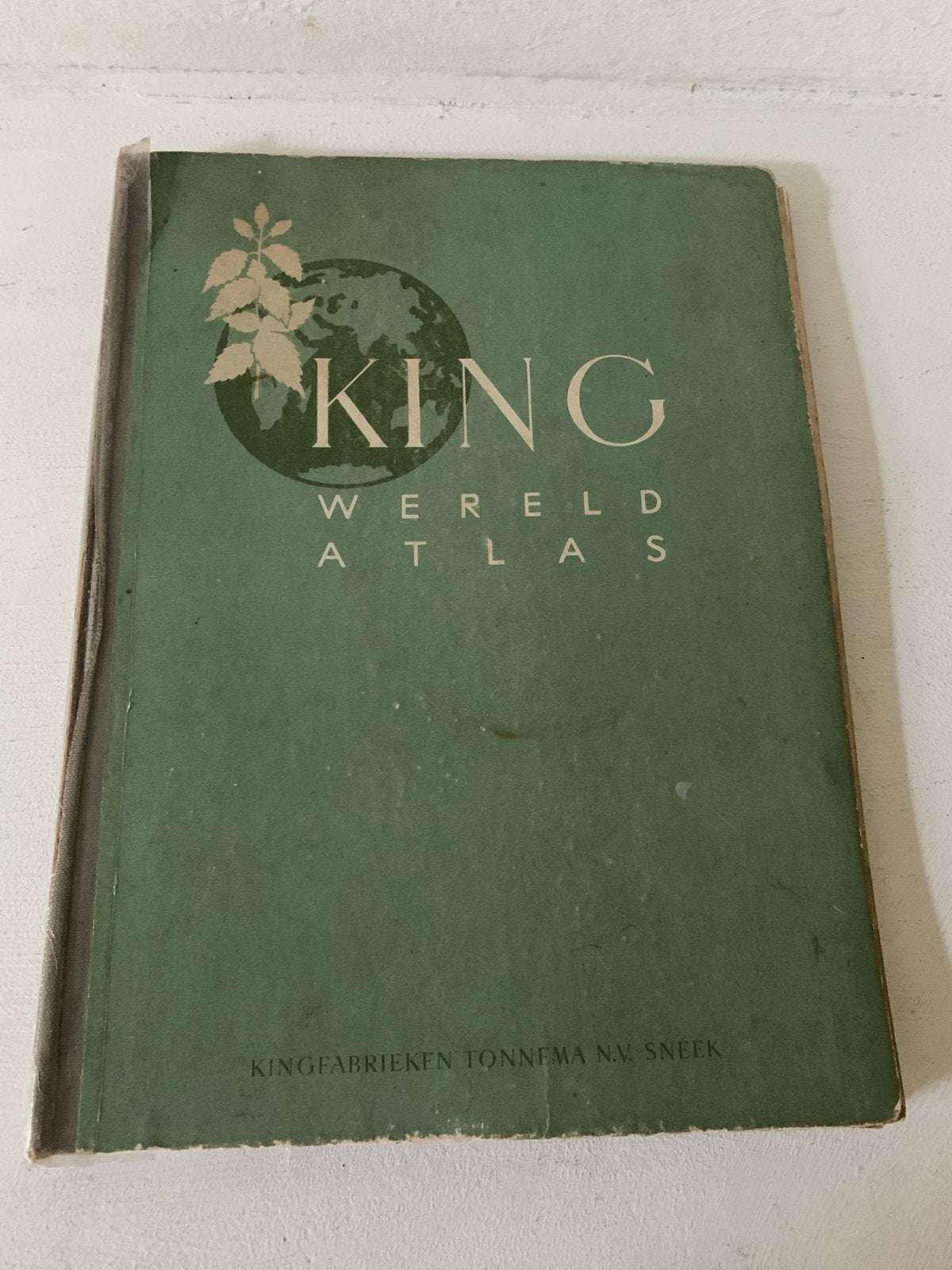 King Wereldatlas - Vintage Atlas van Kingfabrieken Tonnema, Gelezen, Overige atlassen, Ophalen of Verzenden, 1800 tot 2000